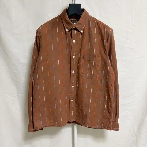 슈가케인 네이티브 아메리칸 스트라이프 셔츠 / 브라운, M