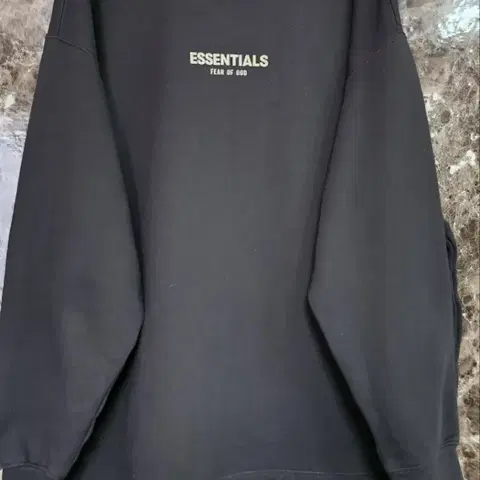 에센셜 Fear of God 블랙 기모 맨투맨