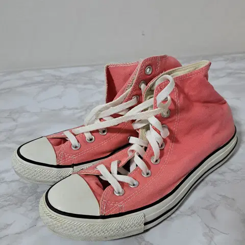 컨버스 하이탑 스니커즈 핑크 260