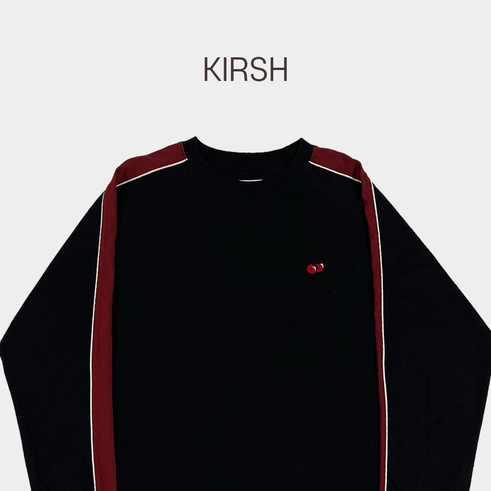 키르시 사이드라인 삥줄 로고 롱슬리브 BD065