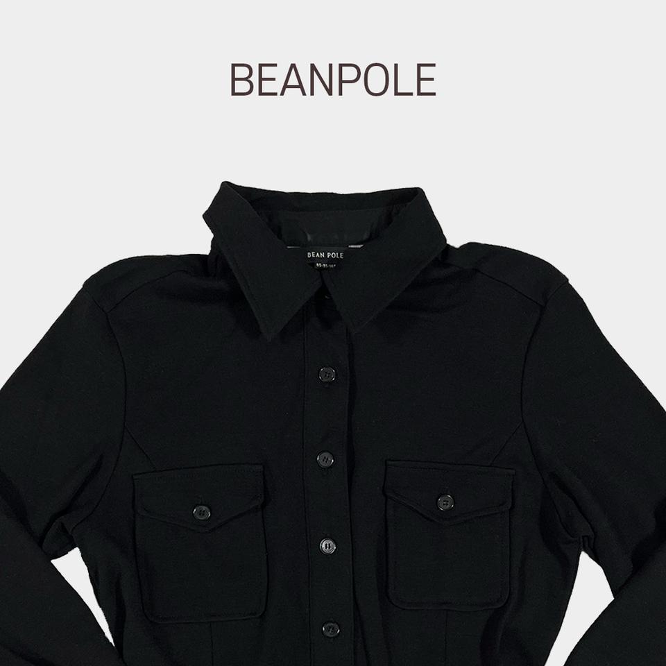 빈폴 버튼 블랙 원피스 BD073