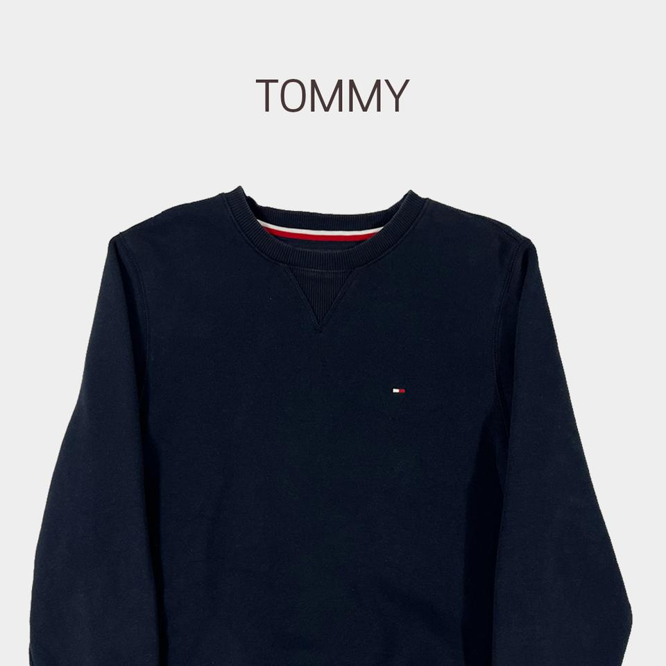 타미힐피거 로고 라운드넥 기모 맨투맨 BD022