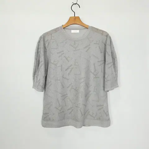 [TIME] 타임 한섬 시스루 은펄 니트 탑 여성 F 이너 없음