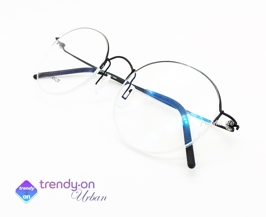 [추가증정]트랜디온 U 블랙 베타티타늄 반무테 D36E8E 안경테 새제품