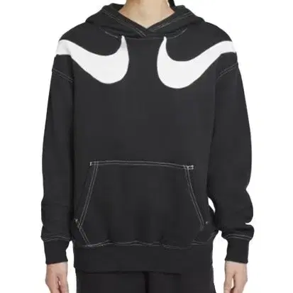 L 나이키 우먼스 더블 스우시 오버핏 후드티