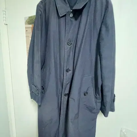 타미힐피거 네이비 누빔 남성 코트