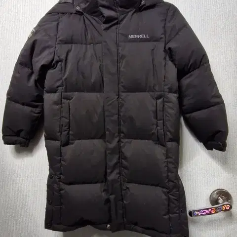 메렐 키즈 블랙 롱패딩 120