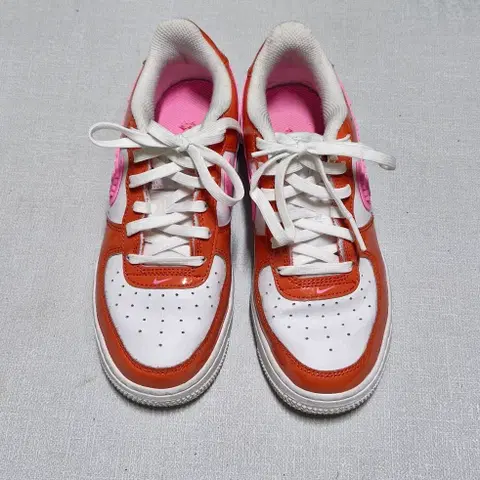 1/6)나이키 에어포스 오렌지 핑크 운동화 225mm