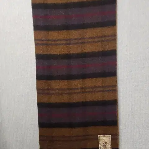 캐시미어 100% 브라운/퍼플 스트라이프 목도리