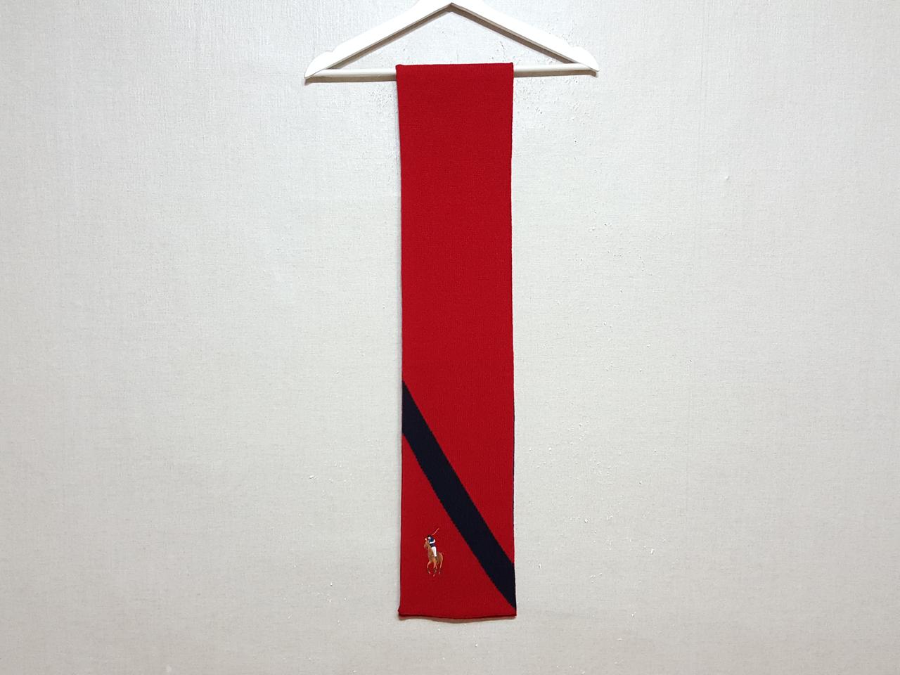 미사용/정품)폴로 랄프로렌 램스울100 양면 목도리