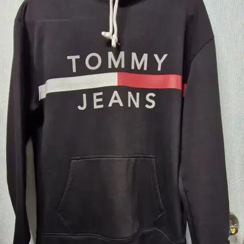 타미힐피거 TOMMY JEANS 블랙 기모후드티