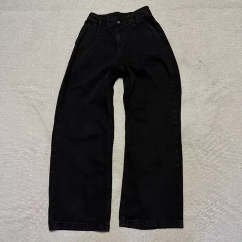 우영미 WYM 자수로고 와이드 데님 팬츠 (정품)