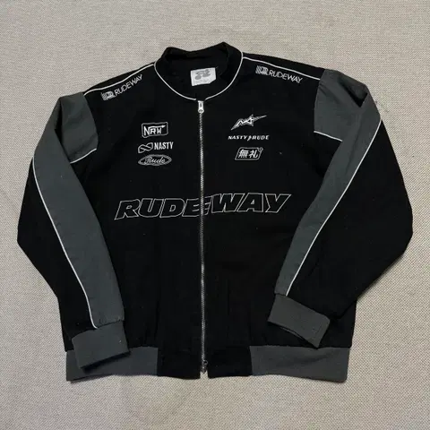 NASTY RUDE 배색 레이싱 자켓