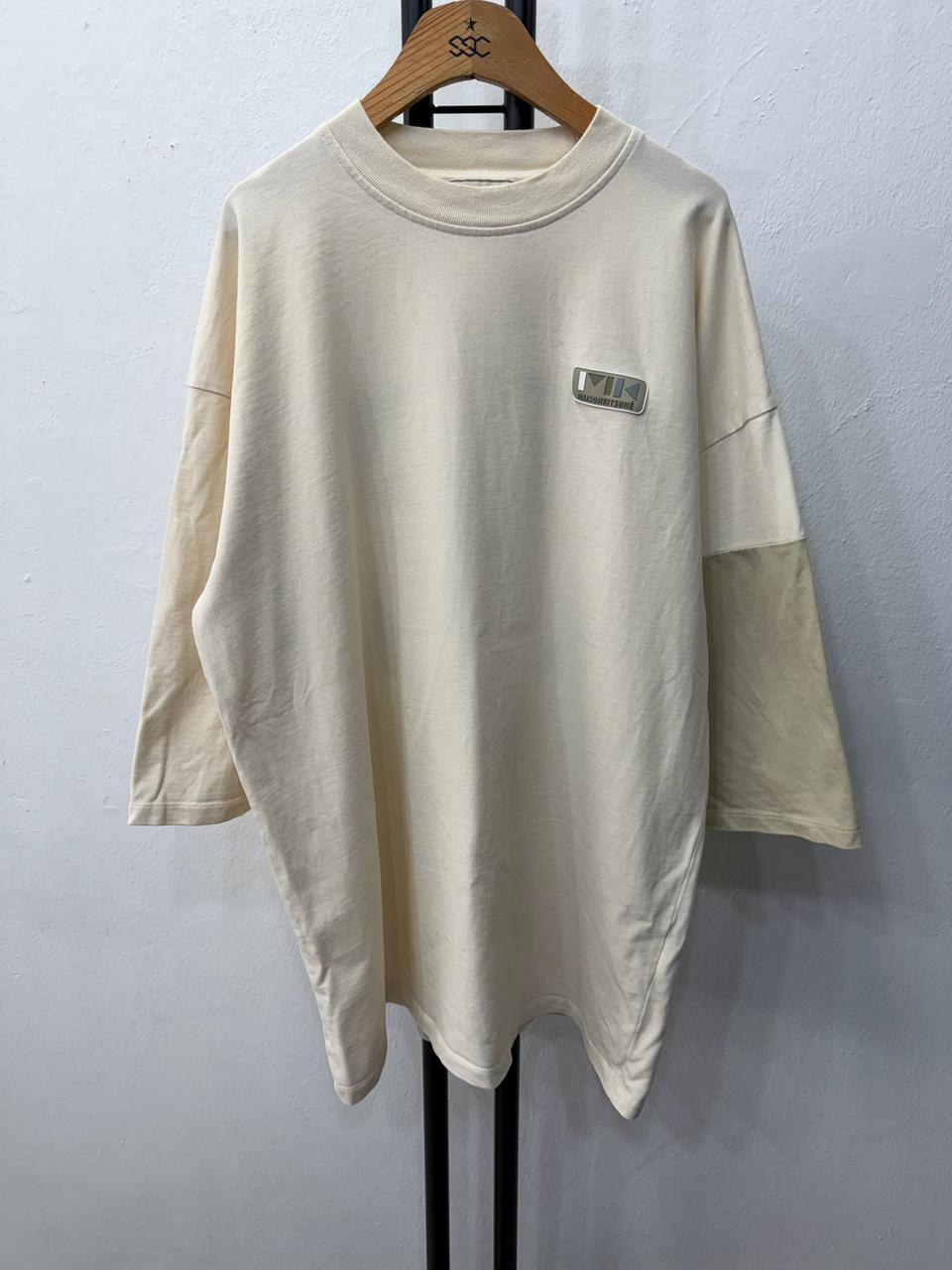 정품) 메종키츠네 남성 오버핏 칠부 티셔츠 M