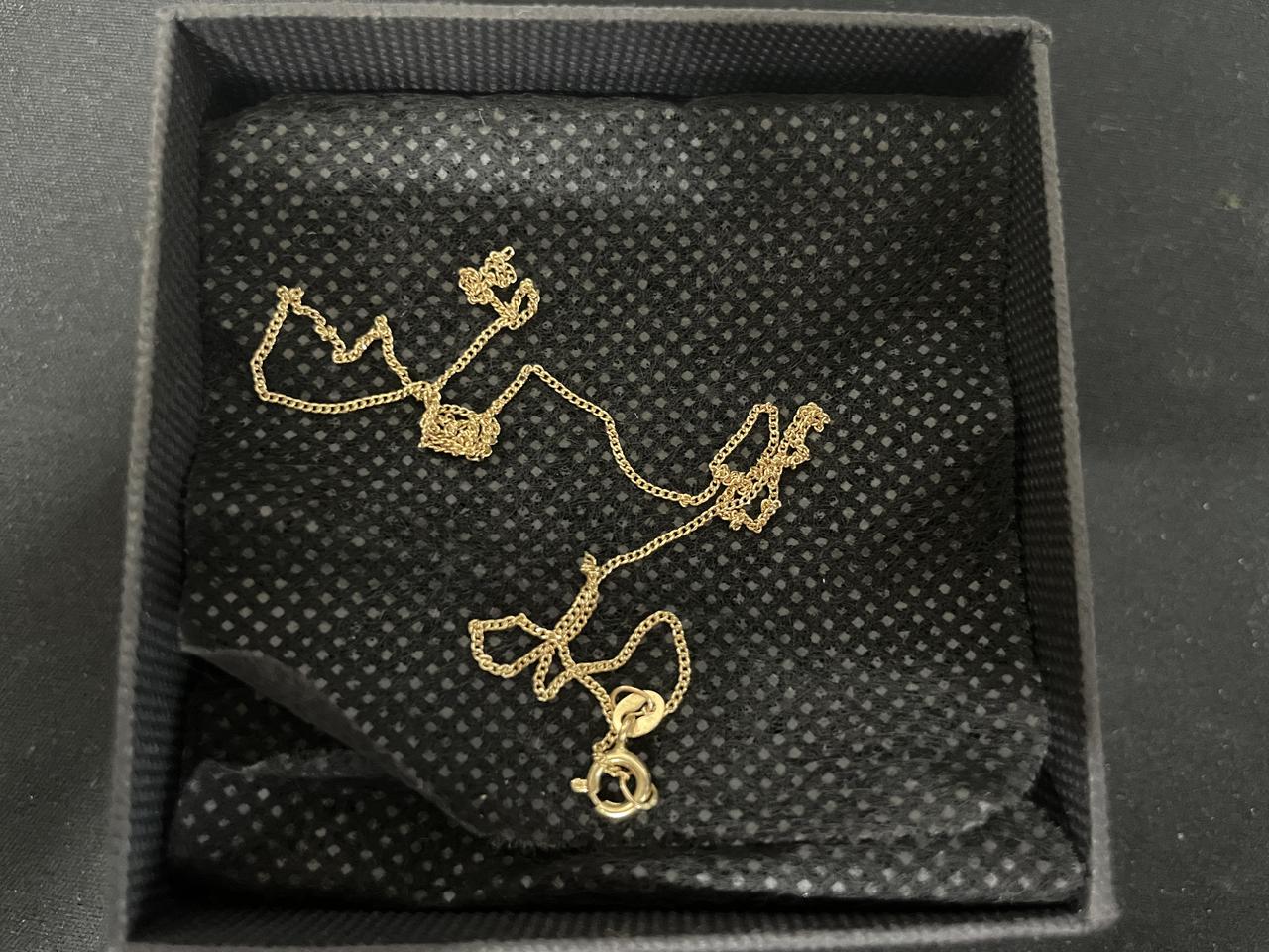 14K 옐로골드 네크리스 줄 체인 (끊어짐) 금목걸이