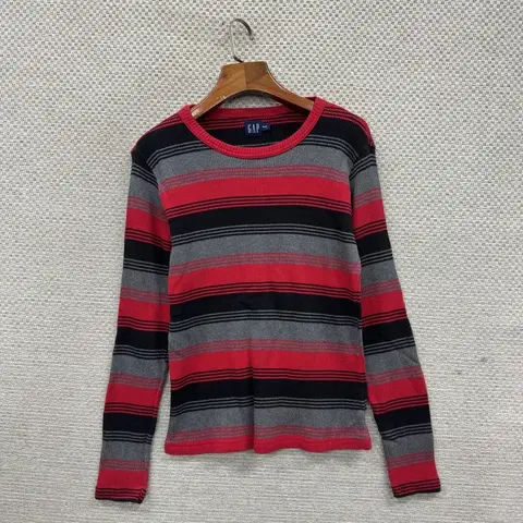 갭 GAP 캐주얼 골지 스트라이프 니트 M M08991