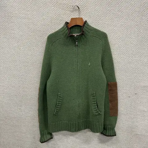 빈폴 캐주얼 사이드로고 울 니트 집업 가디건 100 M08990