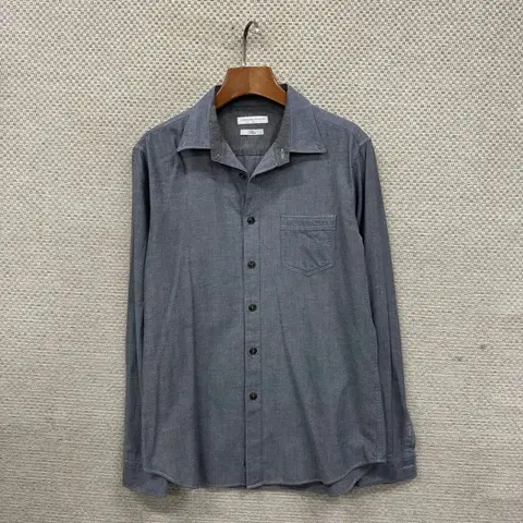 빈티지 캐주얼 포켓 긴팔 셔츠 100 M08835
