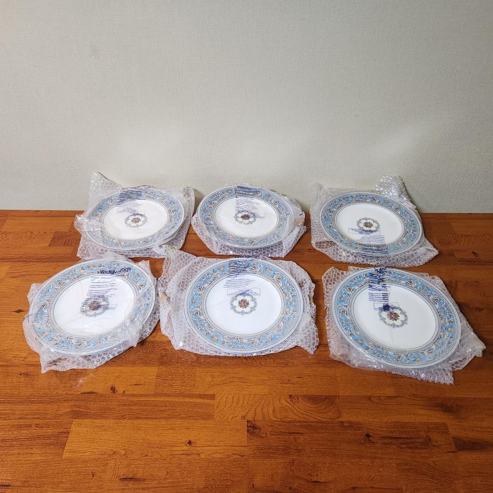 영국 웨지우드 올드 백마크 플로렌틴 터콰이즈 블루 디너접시(대접시).