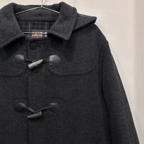 닥스 런던 울 후드탈착 카라 더플코트