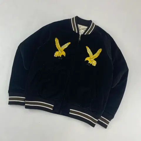 쇼트 자수 벨벳 수베니어 자켓 (100)