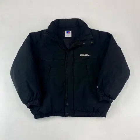 러셀어틀레틱 스펠아웃 빅로고 블랙 패딩 점퍼 (105)