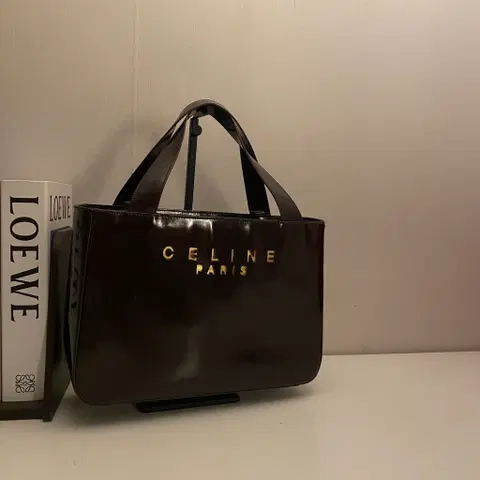 CELINE / 빈티지 셀린느 브라운 페이던트 토트백