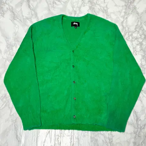 스투시 21ss 쉐기 가디건 켈리