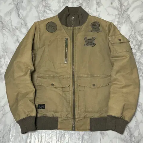 스투시 90s 가죽 패치 아카이브 봄버 자켓