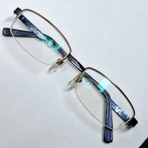 일본 수입 스테인리스 반무테 안경 안경테 MMS3010N 빈티지 레트로