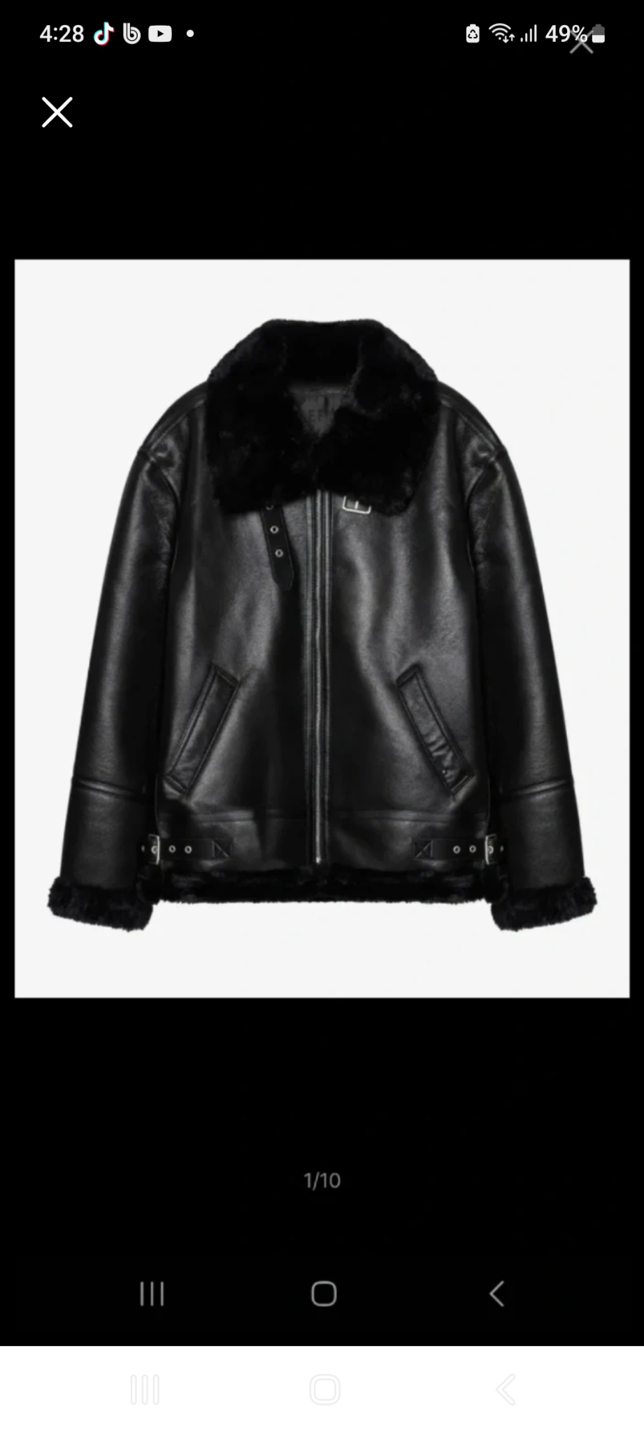 레더무스탕 블랙