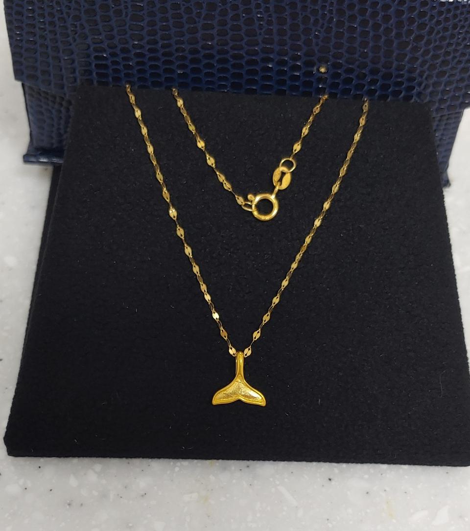 18k체인+24k펜던트, 14k아님