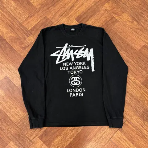 XL Stussy 스투시 월드투어 롱 슬리브 긴팔 티셔츠