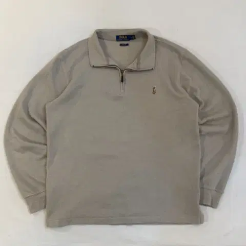 폴로 랄프로렌 반집업 와플 코튼 니트 베이지