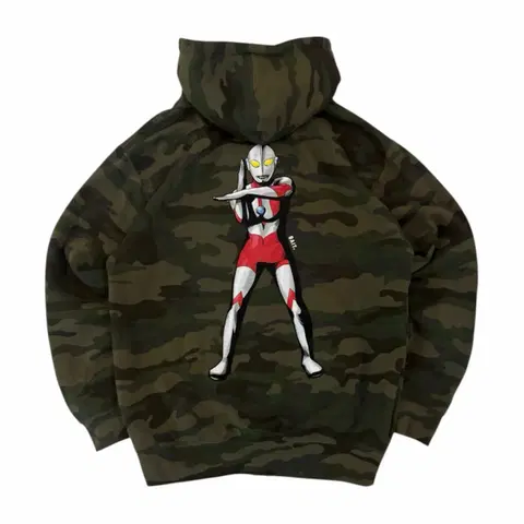 BAIT X 울트라맨 콜라보 카모 후드집업