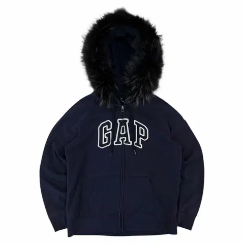 GAP 갭 y2k 울프죠 퍼 후드집업 네이비