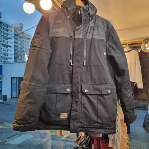 L사이즈 엘나스 오리털 덕다운 데님 배색 클래식 스키복 보드복