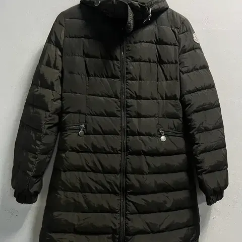 55-66 카키 덕다운 오리털 롱 패딩