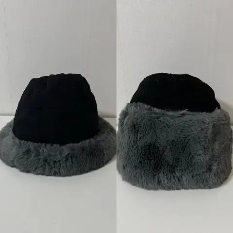 리버시블 양면 퍼 버킷햇 벙거지모자