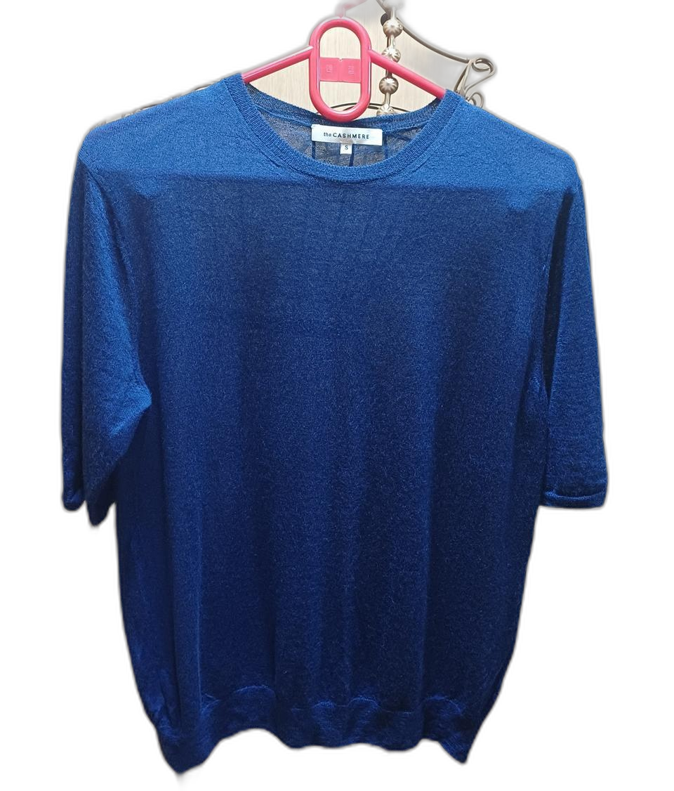 한섬 더캐시미어 이태리 원사 캐시미어 100% 반팔 니트 (S/85)