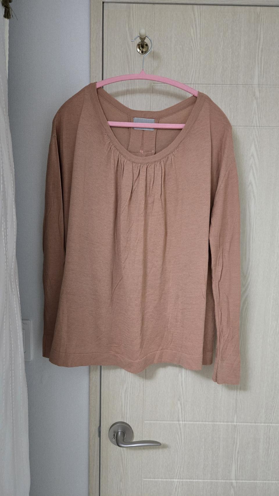 국산 MESSAGE 니트티  박시핏 66~77