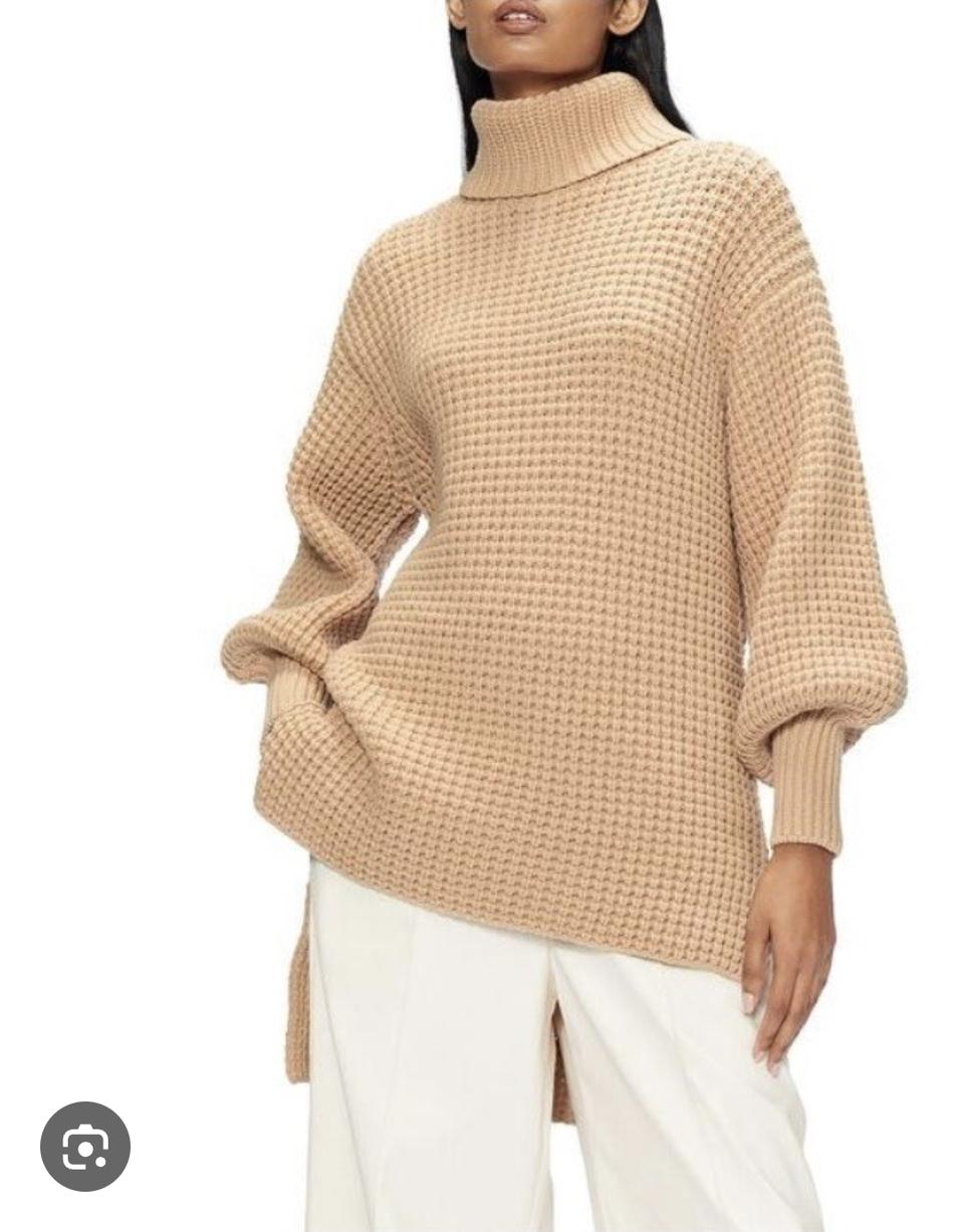 테드베이커 울 블렌드 벌룬소매 터틀넥 니트 55~66