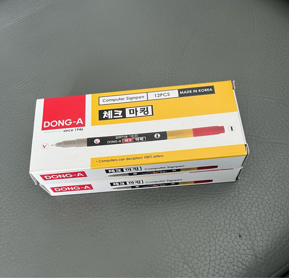 동아 체크마킹 컴퓨터사인펜 24자루 (새상품)