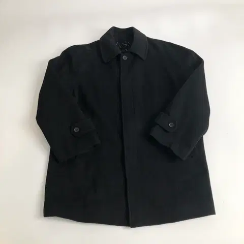 BASS HOMME 블랙 모직 코트
