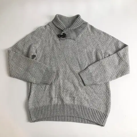 h&m 회색 꽈배기 니트 숏칼라 스웨터 L