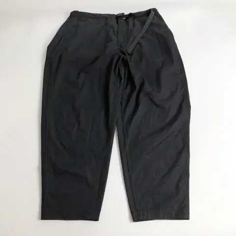 블랙 벨트 와이드 팬츠 3XL