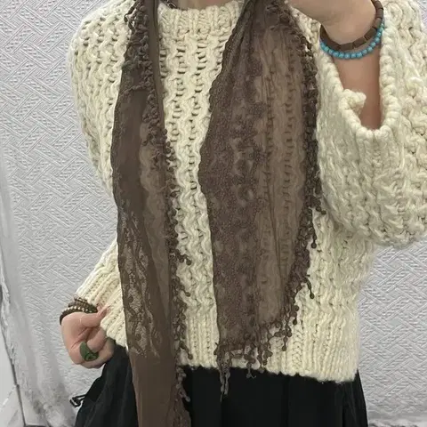 빈티지 오리엔탈 보헤미안 페어리 시어 스카프 C08196