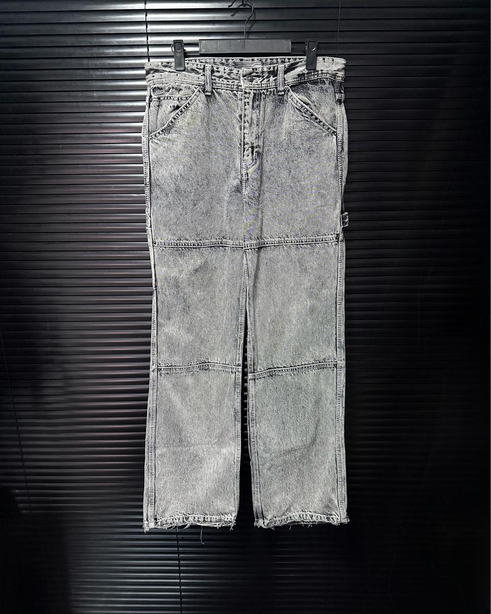 메종미네드 화이트 스프레드 카펜더 워크 팬츠 바지 30 31 32 와이드