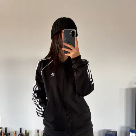 [M]아디다스 트레포일 블랙 트랙탑 져지