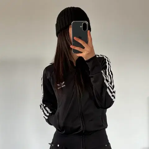 [XS]아디다스 트레포일 블랙 트랙탑 져지